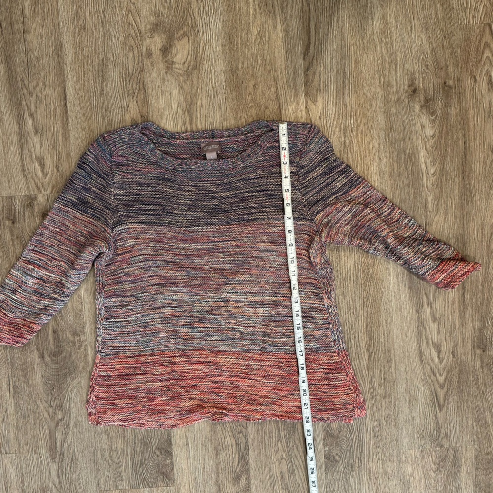 Chico's Cotton Multicolor Knit Sweater  - Chico’s Size 1 (M)